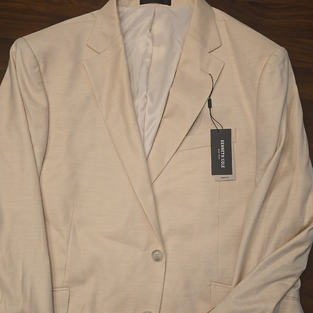 Kenneth Cole Cream Sport Coat Tailored Fit